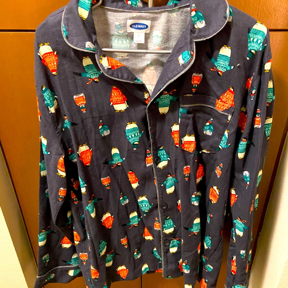 New Men’s Old Navy Penguin Holiday PJ set
